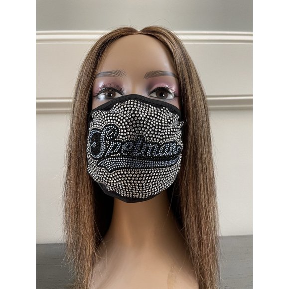 Spelman College Bling Rhinestone Face Mask - Picture 1 of 11